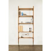 Theo 32"W Shelving Unit w/ 5 Adjustable Shelves in Hard Fumed Oak